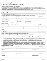 Form 1963E Joint Health and Safety Committee (Jhsc) Certification Training Provider Application - Ontario, Canada, Page 8