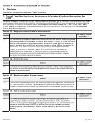 Forme 1963F Demande D&#039;accreditation DES Fournisseurs Du Programme De Formation a L&#039;agrement DES Membres DES Comites Mixtes Sur La Sante Et La Securite Au Travail (Cmsst) - Ontario, Canada (French), Page 10