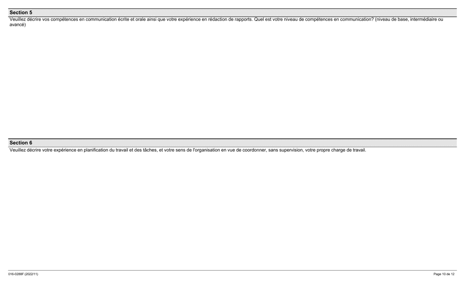 Forme 016-0288F Demande Demploi Inspecteur En Sante Et Securite Au Travail Construction - Ontario, Canada (French), Page 10