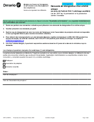 Forme 2021F Demande De Designation D&#039;un Arbitre Unique - Ontario, Canada (French)