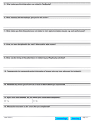Form 0203E Request for Information - Employee Reprisal Questionnaire - Ontario, Canada, Page 2