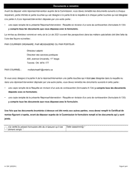 Forme A-135 Reponse/Intervention - Requete En Revision D&#039;un Avis De Contravention - Ontario, Canada (French), Page 6