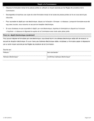 Forme A-135 Reponse/Intervention - Requete En Revision D&#039;un Avis De Contravention - Ontario, Canada (French), Page 8