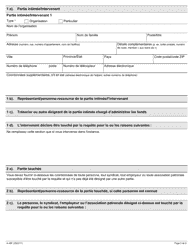 Forme A-46 Reponse/Intervention - Requete Relative Au Defaut De Fournir L&#039;etat Financier - Ontario, Canada (French), Page 2