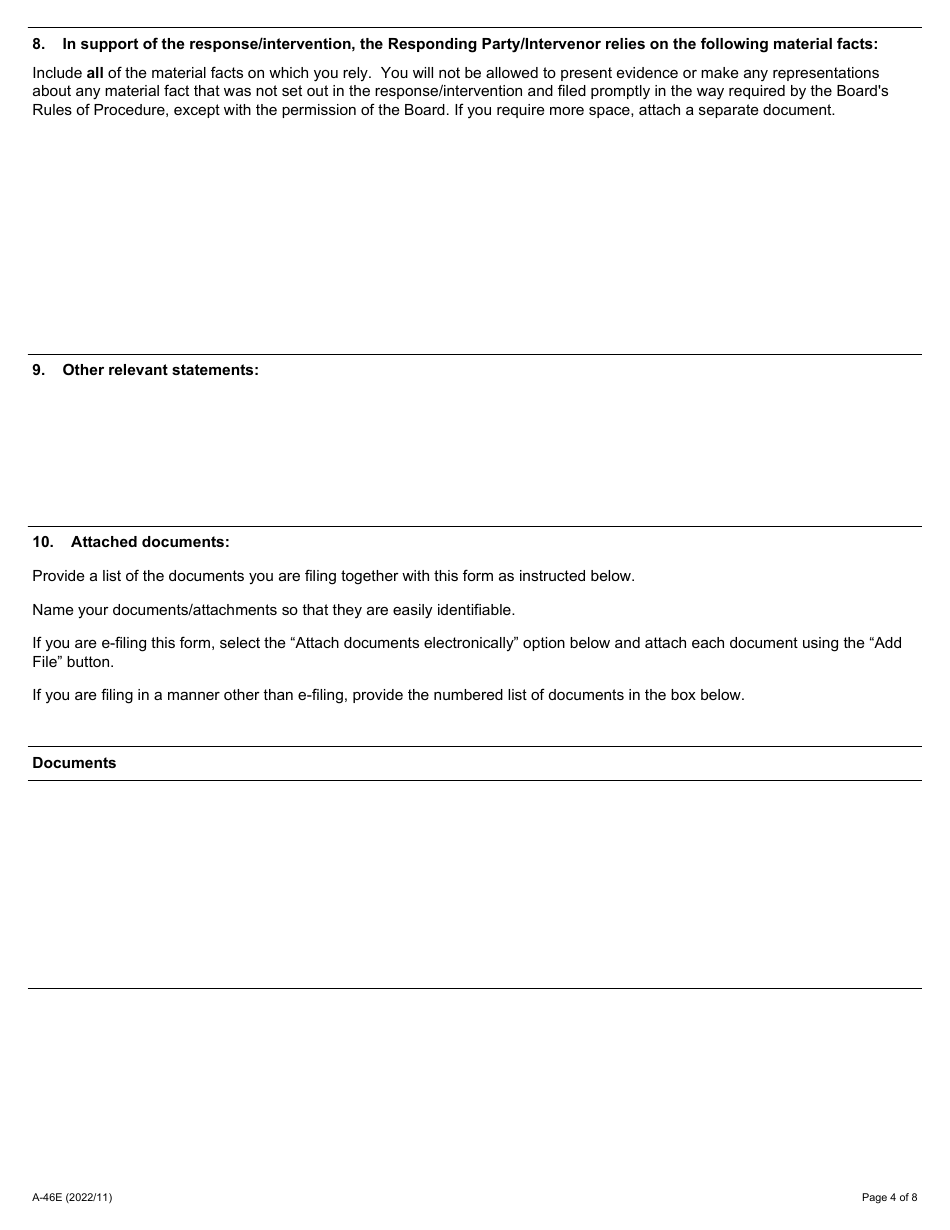 Form A-46 Response / Intervention - Application Concerning Failure to Furnish Financial Statement - Ontario, Canada, Page 4