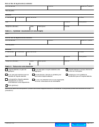 Forme 0208F Demande De Services De Revision - Ontario, Canada (French), Page 2