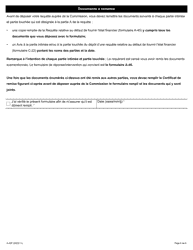Forme A-45 Requete Relative Au Defaut De Fournir L&#039;etat Financier - Ontario, Canada (French), Page 6