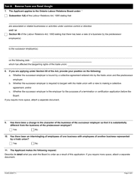 Form A-24 Application Under Section 69 and/or Subsection 1(4) of the Act (Sale of Business and/or Related Employer) - Ontario, Canada, Page 4