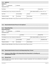 Form A-45 Application Concerning Failure to Furnish Financial Statement - Ontario, Canada, Page 2