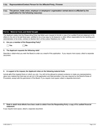 Form A-45 Application Concerning Failure to Furnish Financial Statement - Ontario, Canada, Page 3
