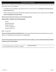 Form A-137 Application Under Section 20 or 20.1 of the Act - Ontario, Canada, Page 5