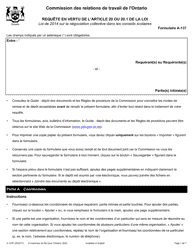 Document preview: Forme A-137 Requete En Vertu De L'article 20 Ou 20.1 De La Loi - Ontario, Canada (French)