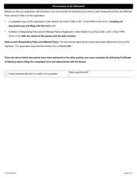 Form A-51 Application Under Section 62 of the Ccba or 56.1 of the Fppa - Ontario, Canada, Page 6