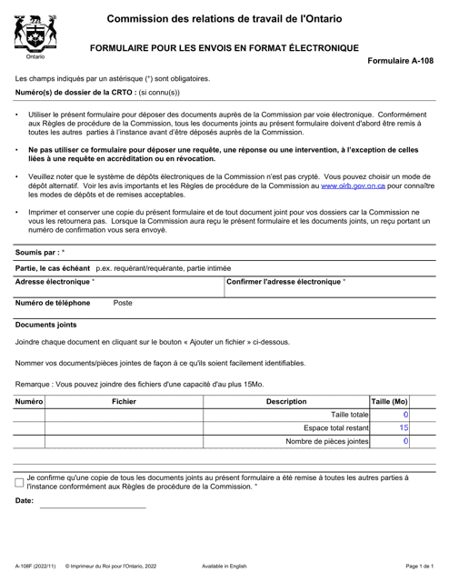 Forme A-108  Printable Pdf