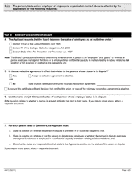 Form A-41 Application Regarding Employee Status - Ontario, Canada, Page 3