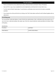 Form A-11 Application for Termination of Bargaining Rights Under Section 64, 65 or 66 of the Act - Ontario, Canada, Page 8