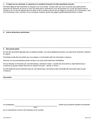 Forme A-50 Requete En Vertu Du Paragraphe 58 (3) De La Loi (Expiration Prematuree D&#039;une Convention Collective) - Ontario, Canada (French), Page 3
