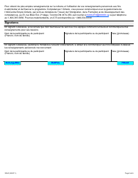 Forme 3034F Competences+ Ontario Inscription Du Participant - Ontario, Canada (French), Page 5