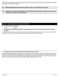 Forme A-53 Requete En Vertu De L&#039;article 50 De La Loi (Represailles Illicites) - Ontario, Canada (French), Page 3