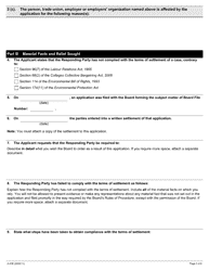 Form A-43 Application Regarding Failure to Comply With Terms of Settlement - Ontario, Canada, Page 3