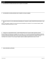 Forme A-128 Reponse/Intervention - Requete En Vertu De L&#039;article 28 Ou 45.1 De La Loi - Ontario, Canada (French), Page 3