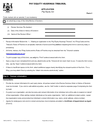 Form 1 (1991E) Application for Hearing - Ontario, Canada