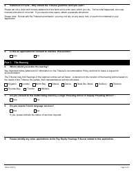 Form 1 (1991E) Application for Hearing - Ontario, Canada, Page 3