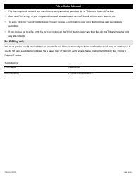 Form 1 (1991E) Application for Hearing - Ontario, Canada, Page 6