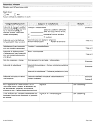 Forme 89-1827F Formulaire De Demande De La Prestation Pour La Formation En Apprentissage - Ontario, Canada (French), Page 5