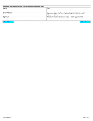 Form 1 (1552E) Notice of Termination of Employment - Ontario, Canada, Page 2