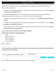 Form A-138 Response/Intervention - Application Under Section 20 or 20.1 of the Act - Ontario, Canada, Page 6