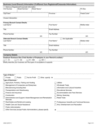 Form 3004E Employment Ontario Employer Registration - Ontario, Canada, Page 2
