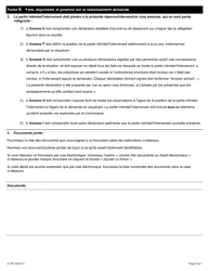 Forme A-15 Reponse/Intervention - Requete Relative a Une Ordonnance Provisoire - Ontario, Canada (French), Page 3