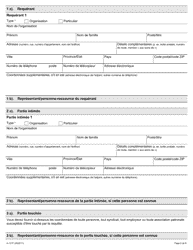 Forme A-101 Requete En Vertu De L&#039;article 6, 9, 10, 11, 18 Ou 23 De La Loi De 2001 Sur La Negociation Collective Dans Les Services D&#039;ambulance - Ontario, Canada (French), Page 2