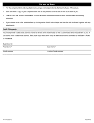 Form A-101 Application Under Section 6, 9, 10, 11, 18 or 23 of the Ambulance Services Collective Bargaining Act, 2001 - Ontario, Canada, Page 8