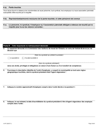 Forme A-21 Requete Relative a La Declaration Sur La Succession Aux Qualites D&#039;un Syndicat - Ontario, Canada (French), Page 3