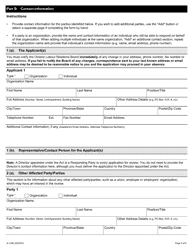 Form A-134 Application for Review of a Notice of Contravention - Ontario, Canada, Page 2