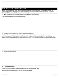 Form A-134 Application for Review of a Notice of Contravention - Ontario, Canada, Page 4