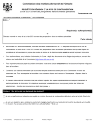 Document preview: Forme A-134 Requete En Revision D'un Avis De Contravention - Ontario, Canada (French)