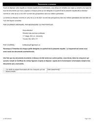 Forme A-134 Requete En Revision D&#039;un Avis De Contravention - Ontario, Canada (French), Page 7