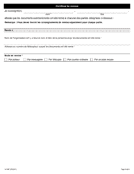 Forme A-134 Requete En Revision D&#039;un Avis De Contravention - Ontario, Canada (French), Page 8