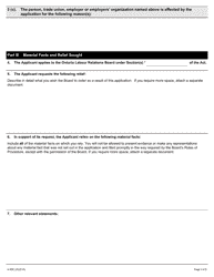 Form A-90 Application Under Part IV of the Crown Employees Collective Bargaining Act, 1993 - Ontario, Canada, Page 3