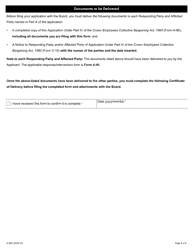 Form A-90 Application Under Part IV of the Crown Employees Collective Bargaining Act, 1993 - Ontario, Canada, Page 6