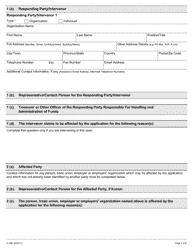 Form A-48 Response/Intervention - Application Concerning Inadequate Financial Statement - Ontario, Canada, Page 2