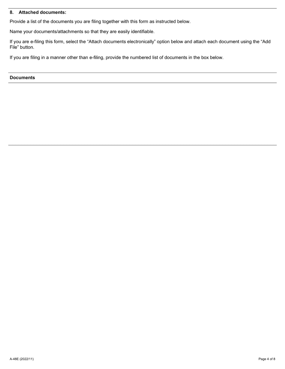 Form A-48 Response / Intervention - Application Concerning Inadequate Financial Statement - Ontario, Canada, Page 4