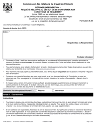 Document preview: Forme A-44 Reponse/Intervention - Requete Relative Au Defaut De Se Conformer Aux Conditions De Reglement - Ontario, Canada (French)
