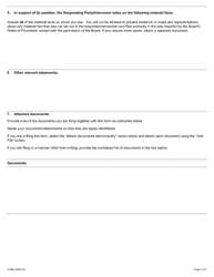 Form A-88 Response/Intervention - Referral of Grievance to Arbitration - Ontario, Canada, Page 3