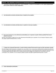 Forme A-12 Reponse/Intervention - Requete En Revocation Du Droit De Negocier En Vertu De L&#039;article 64, 65 Ou 66 De La Loi - Ontario, Canada (French), Page 3