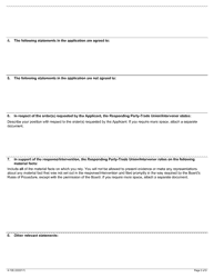 Form A-12 Response/Intervention - Application for Termination of Bargaining Rights Under Section 64, 65 or 66 of the Act - Ontario, Canada, Page 3