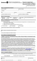 Document preview: Forme 89-1859F Demande De Depot Direct Pour Les Prestations D'emploi Et Mesures De Soutien De L'ontario - Ontario, Canada (French)